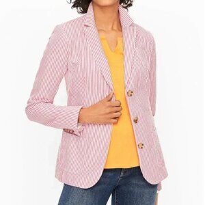 L.L. Bean Pink Striped Blazer